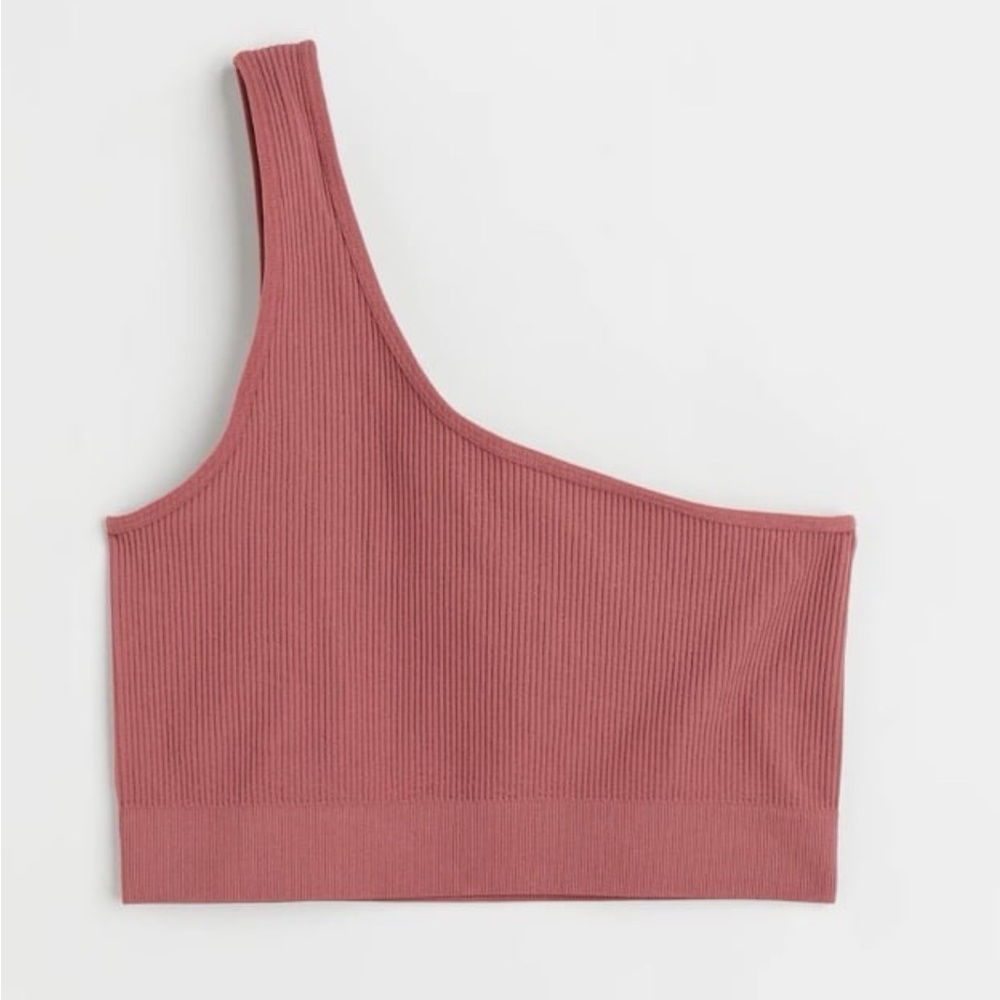 H&M Pink Seamless One Shoulder Top